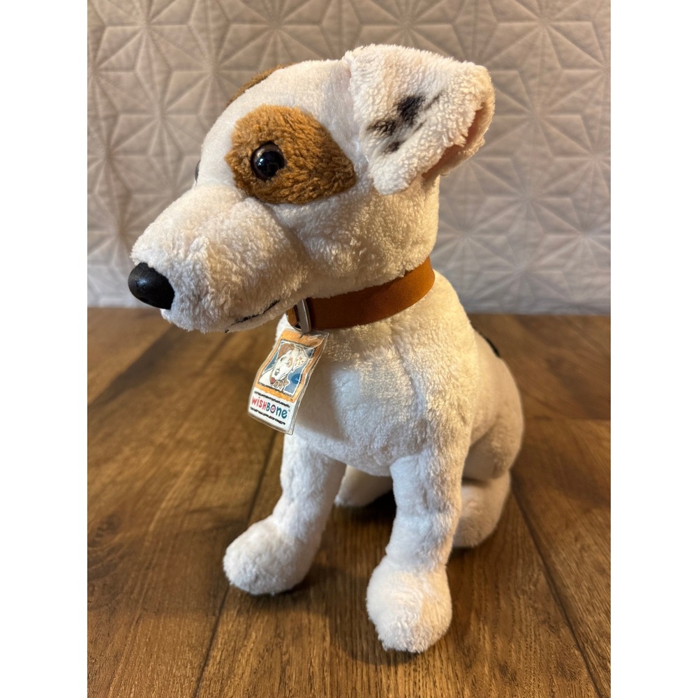 Vintage 1996 Wishbone Plush Dog 11" Tag Collar Jack Russell Terrier PBS TV Show